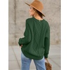 image:imageANRABESS Sweaters for Women Oversized Cable Knit Fall Long Sleeve Crewneck Casual Pullover Sweater Tops 2026 Winter OutfitsDeep Green