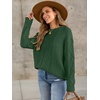 image:imageANRABESS Sweaters for Women Oversized Cable Knit Fall Long Sleeve Crewneck Casual Pullover Sweater Tops 2026 Winter OutfitsDeep Green