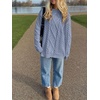 image:imageANRABESS Sweaters for Women Oversized Cable Knit Fall Long Sleeve Crewneck Casual Pullover Sweater Tops 2026 Winter OutfitsGrey Blue