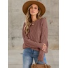 image:imageANRABESS Sweaters for Women Oversized Cable Knit Fall Long Sleeve Crewneck Casual Pullover Sweater Tops 2026 Winter OutfitsOrange