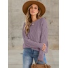 image:imageANRABESS Sweaters for Women Oversized Cable Knit Fall Long Sleeve Crewneck Casual Pullover Sweater Tops 2026 Winter OutfitsPurple