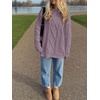 image:imageANRABESS Sweaters for Women Oversized Cable Knit Fall Long Sleeve Crewneck Casual Pullover Sweater Tops 2026 Winter OutfitsPurple