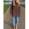 image:imageANRABESS Sweaters for Women Oversized Cable Knit Fall Long Sleeve Crewneck Casual Pullover Sweater Tops 2026 Winter OutfitsRed Brown