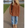 image:imageANRABESS Sweaters for Women Oversized Cable Knit Fall Long Sleeve Crewneck Casual Pullover Sweater Tops 2026 Winter OutfitsRust Orange