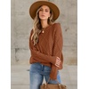 image:imageANRABESS Sweaters for Women Oversized Cable Knit Fall Long Sleeve Crewneck Casual Pullover Sweater Tops 2026 Winter OutfitsRust Orange