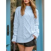 image:imageANRABESS Sweaters for Women Oversized Cable Knit Fall Long Sleeve Crewneck Casual Pullover Sweater Tops 2026 Winter OutfitsSky