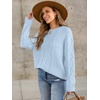 image:imageANRABESS Sweaters for Women Oversized Cable Knit Fall Long Sleeve Crewneck Casual Pullover Sweater Tops 2026 Winter OutfitsSky
