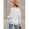 image:imageANRABESS Sweaters for Women Oversized Cable Knit Fall Long Sleeve Crewneck Casual Pullover Sweater Tops 2026 Winter OutfitsWhite Cream