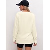 image:imageANRABESS Sweatshirts for Women 2026 Fall Long Sleeve Shirts Oversized Crewneck Lightweight Side Split Casual Pullover TopsAlmond