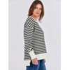 image:imageANRABESS Sweatshirts for Women 2026 Fall Long Sleeve Shirts Oversized Crewneck Lightweight Side Split Casual Pullover TopsBlack White