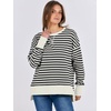 image:imageANRABESS Sweatshirts for Women 2026 Fall Long Sleeve Shirts Oversized Crewneck Lightweight Side Split Casual Pullover TopsBlack White
