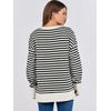 image:imageANRABESS Sweatshirts for Women 2026 Fall Long Sleeve Shirts Oversized Crewneck Lightweight Side Split Casual Pullover TopsBlack White