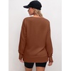 image:imageANRABESS Sweatshirts for Women 2026 Fall Long Sleeve Shirts Oversized Crewneck Lightweight Side Split Casual Pullover TopsBurnt Brown