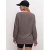 image:imageANRABESS Sweatshirts for Women 2026 Fall Long Sleeve Shirts Oversized Crewneck Lightweight Side Split Casual Pullover TopsCamel