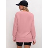 image:imageANRABESS Sweatshirts for Women 2026 Fall Long Sleeve Shirts Oversized Crewneck Lightweight Side Split Casual Pullover TopsCoral Pink