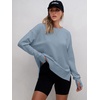 image:imageANRABESS Sweatshirts for Women 2026 Fall Long Sleeve Shirts Oversized Crewneck Lightweight Side Split Casual Pullover TopsLight Blue