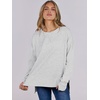 image:imageANRABESS Sweatshirts for Women 2026 Fall Long Sleeve Shirts Oversized Crewneck Lightweight Side Split Casual Pullover TopsLight Grey