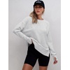 image:imageANRABESS Sweatshirts for Women 2026 Fall Long Sleeve Shirts Oversized Crewneck Lightweight Side Split Casual Pullover TopsLight Grey