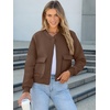 image:imageANRABESS Women Cropped Bomber Jacket 2026 Fashion Casual Trendy Varsity Y2k Jackets Fall OutfitsCoffee