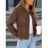 image:imageANRABESS Women Cropped Bomber Jacket 2026 Fashion Casual Trendy Varsity Y2k Jackets Fall OutfitsCoffee