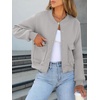 image:imageANRABESS Women Cropped Bomber Jacket 2026 Fashion Casual Trendy Varsity Y2k Jackets Fall OutfitsGrey