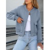 image:imageANRABESS Women Cropped Bomber Jacket 2026 Fashion Casual Trendy Varsity Y2k Jackets Fall OutfitsGrey Blue