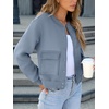 image:imageANRABESS Women Cropped Bomber Jacket 2026 Fashion Casual Trendy Varsity Y2k Jackets Fall OutfitsGrey Blue