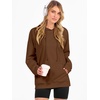 image:imageANRABESS Women Hoodies Long Sleeve Loose Fit Fleece Hooded Sweatshirts Drawstring Pullover Top With Pockets 2026 Fall OutfitsCaramel