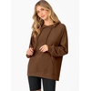 image:imageANRABESS Women Hoodies Long Sleeve Loose Fit Fleece Hooded Sweatshirts Drawstring Pullover Top With Pockets 2026 Fall OutfitsCaramel