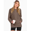 image:imageANRABESS Women Hoodies Long Sleeve Loose Fit Fleece Hooded Sweatshirts Drawstring Pullover Top With Pockets 2026 Fall OutfitsLight Brown