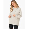 image:imageANRABESS Women Hoodies Long Sleeve Loose Fit Fleece Hooded Sweatshirts Drawstring Pullover Top With Pockets 2026 Fall OutfitsParchment