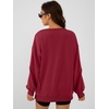 image:imageANRABESS Women Oversized Long Sleeve Sweatshirts Crewneck Side Slit Loose Teen Girl Pullover Top 2026 Fall Y2K Trendy OutfitsDark Red