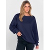 image:imageANRABESS Women Oversized Long Sleeve Sweatshirts Crewneck Side Slit Loose Teen Girl Pullover Top 2026 Fall Y2K Trendy OutfitsNavy Blue