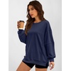 image:imageANRABESS Women Oversized Long Sleeve Sweatshirts Crewneck Side Slit Loose Teen Girl Pullover Top 2026 Fall Y2K Trendy OutfitsNavy Blue