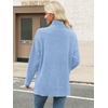 image:imageANRABESS Women Oversized Turtleneck Long Sleeve Fuzzy Knit Slit Side Chunky Warm Pullover Sweaters 2026Blue