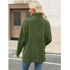 image:imageANRABESS Women Oversized Turtleneck Long Sleeve Fuzzy Knit Slit Side Chunky Warm Pullover Sweaters 2026Olive Green