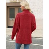 image:imageANRABESS Women Oversized Turtleneck Long Sleeve Fuzzy Knit Slit Side Chunky Warm Pullover Sweaters 2026Red