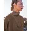 image:imageANRABESS Women Quarter Zip Oversized Casual Loose Rib Knit Cozy Pullover Sweaters Top 2026 Fall Fashion Outfits ClothesAlmond