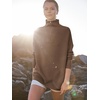 image:imageANRABESS Women Quarter Zip Oversized Casual Loose Rib Knit Cozy Pullover Sweaters Top 2026 Fall Fashion Outfits ClothesAlmond