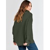 image:imageANRABESS Women Quarter Zip Oversized Casual Loose Rib Knit Cozy Pullover Sweaters Top 2026 Fall Fashion Outfits ClothesArmy Green