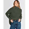 image:imageANRABESS Women Quarter Zip Oversized Casual Loose Rib Knit Cozy Pullover Sweaters Top 2026 Fall Fashion Outfits ClothesArmy Green