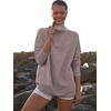 image:imageANRABESS Women Quarter Zip Oversized Casual Loose Rib Knit Cozy Pullover Sweaters Top 2026 Fall Fashion Outfits ClothesBrown