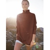 image:imageANRABESS Women Quarter Zip Oversized Casual Loose Rib Knit Cozy Pullover Sweaters Top 2026 Fall Fashion Outfits ClothesBurnt Brown