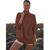 image:imageANRABESS Women Quarter Zip Oversized Casual Loose Rib Knit Cozy Pullover Sweaters Top 2026 Fall Fashion Outfits ClothesBurnt Brown