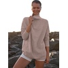 image:imageANRABESS Women Quarter Zip Oversized Casual Loose Rib Knit Cozy Pullover Sweaters Top 2026 Fall Fashion Outfits ClothesCamel
