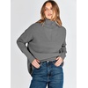 image:imageANRABESS Women Quarter Zip Oversized Casual Loose Rib Knit Cozy Pullover Sweaters Top 2026 Fall Fashion Outfits ClothesDark Grey
