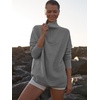 image:imageANRABESS Women Quarter Zip Oversized Casual Loose Rib Knit Cozy Pullover Sweaters Top 2026 Fall Fashion Outfits ClothesDark Grey