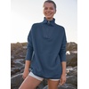 image:imageANRABESS Women Quarter Zip Oversized Casual Loose Rib Knit Cozy Pullover Sweaters Top 2026 Fall Fashion Outfits ClothesDeep Blue