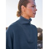 image:imageANRABESS Women Quarter Zip Oversized Casual Loose Rib Knit Cozy Pullover Sweaters Top 2026 Fall Fashion Outfits ClothesDeep Blue