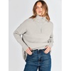 image:imageANRABESS Women Quarter Zip Oversized Casual Loose Rib Knit Cozy Pullover Sweaters Top 2026 Fall Fashion Outfits ClothesGray
